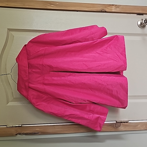 Anne Klein Jacket 1X hot pink snap up 3/4 sleeve length - Picture 4 of 6